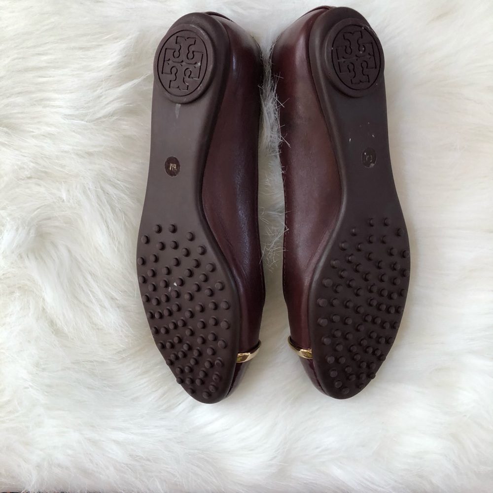 Tory Burch Pacey driver plum wine cap toe flat - Picture 8 of 11